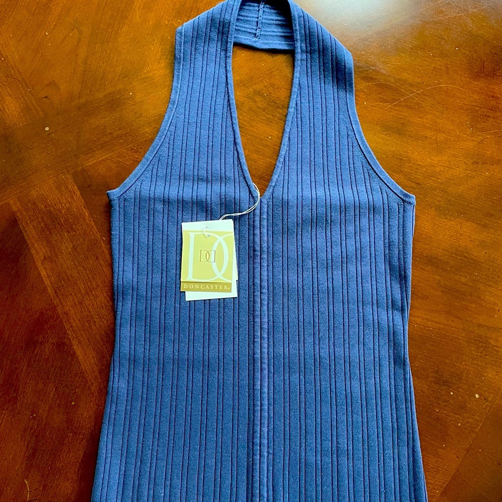 Doncaster knit halter top, size medium, NWT.
